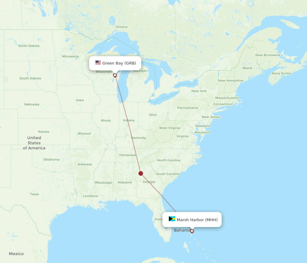 GRB-MHH flight routes