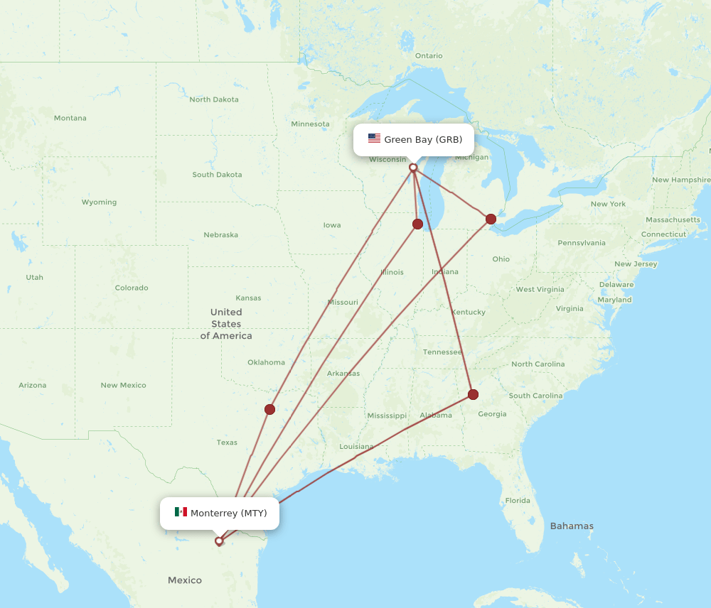 GRB-MTY flight routes