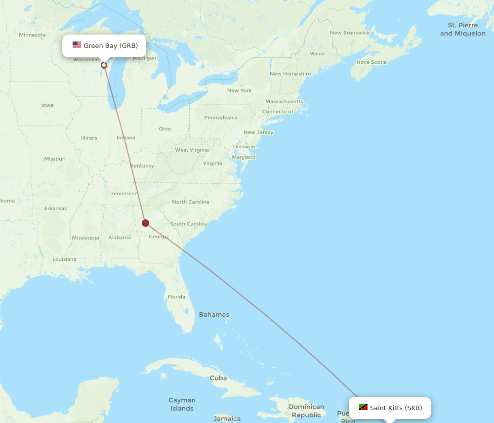 GRB-SKB flight routes