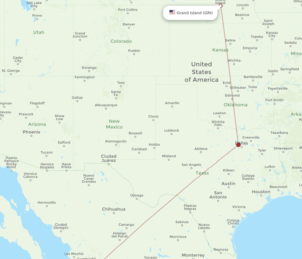 GRI-SJD flight routes