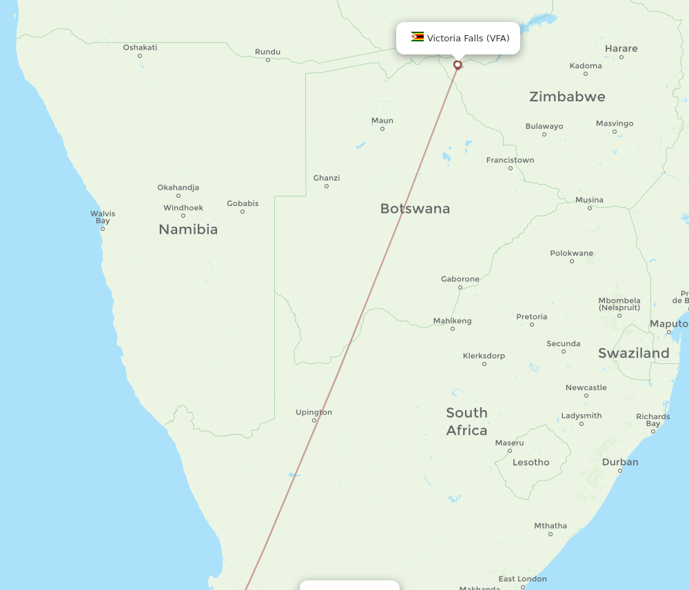 GRJ-VFA flight routes