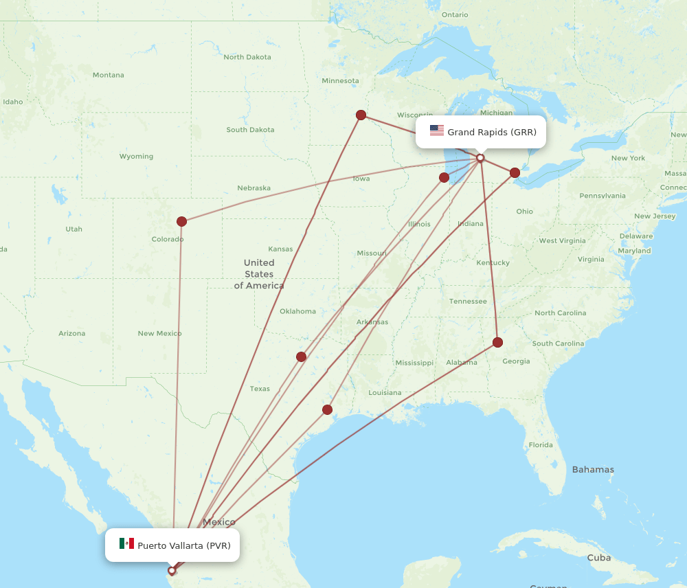 GRR-PVR flight routes