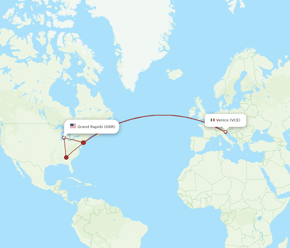 GRR-VCE flight routes