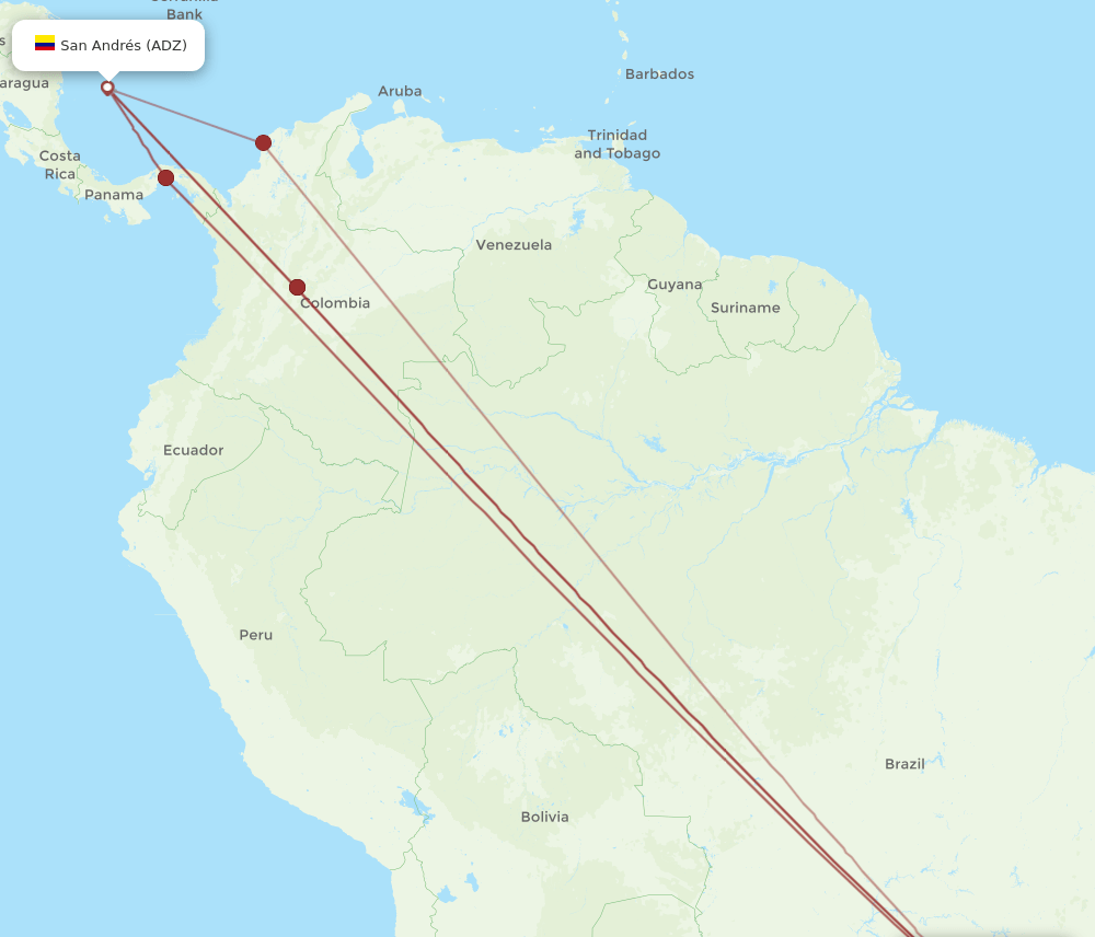 GRU-ADZ flight routes