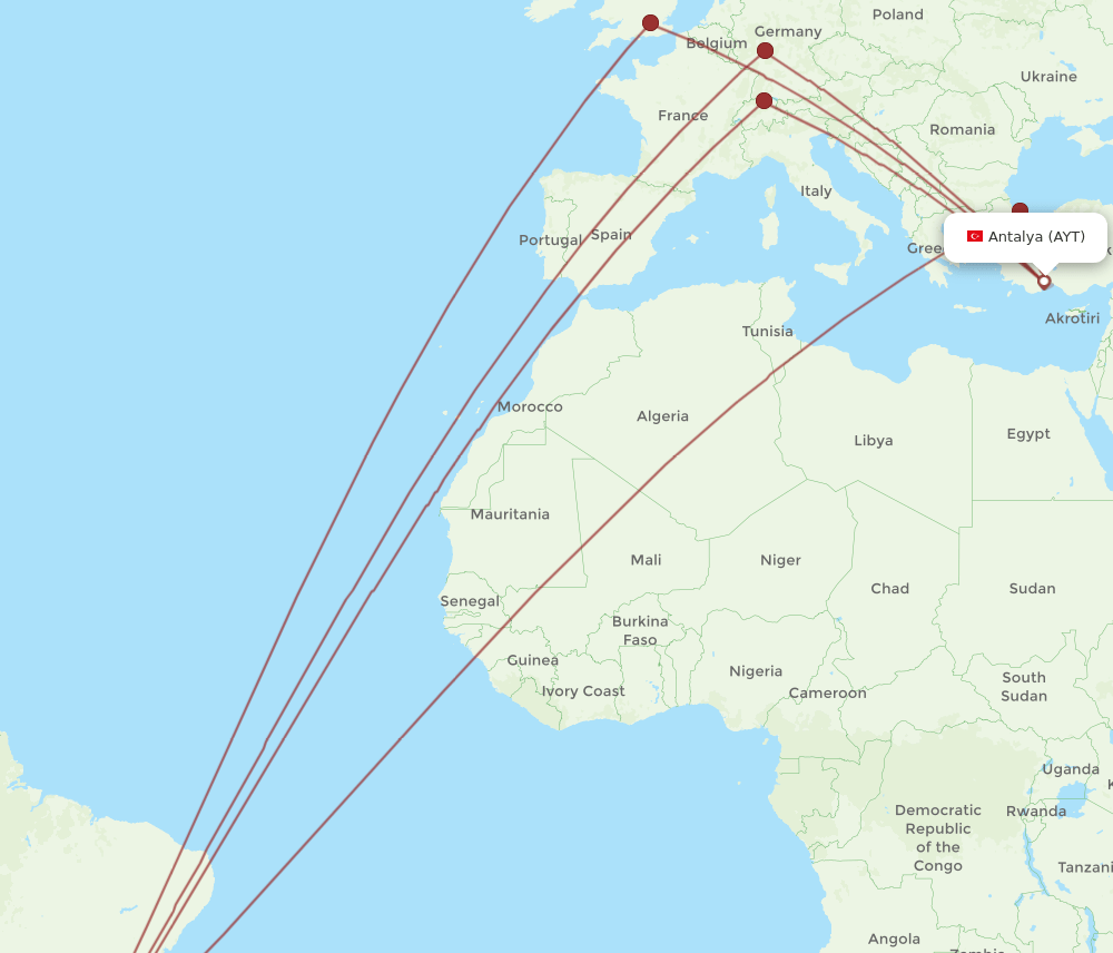 GRU-AYT flight routes