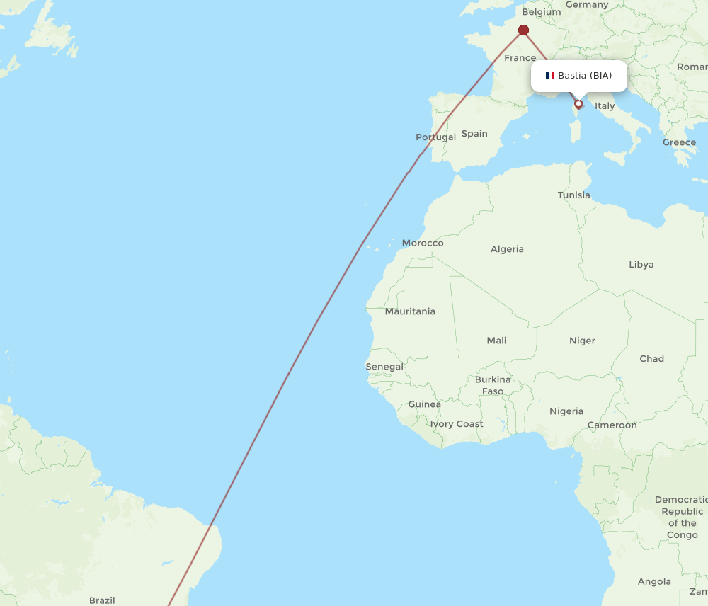 GRU-BIA flight routes