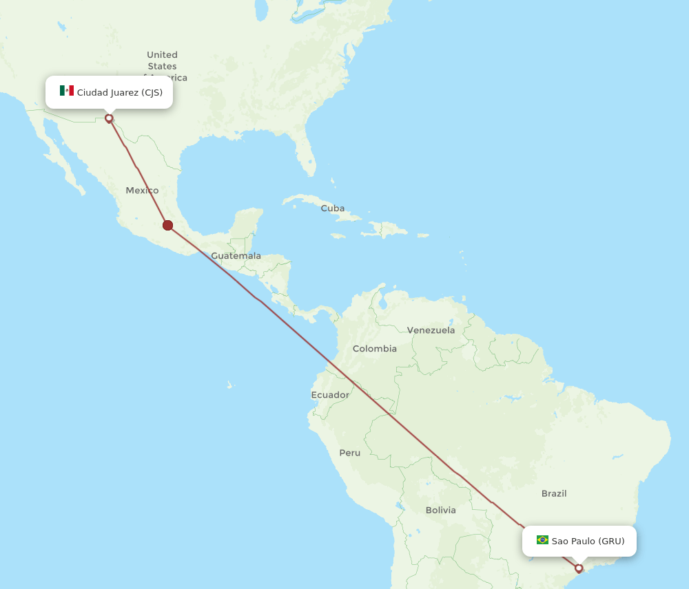 GRU-CJS flight routes