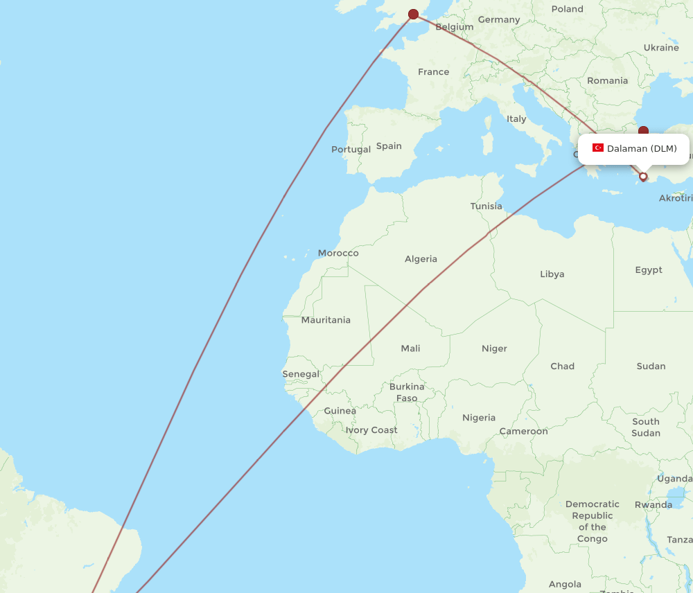 GRU-DLM flight routes