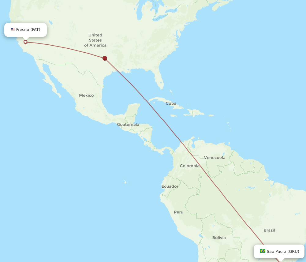 GRU-FAT flight routes