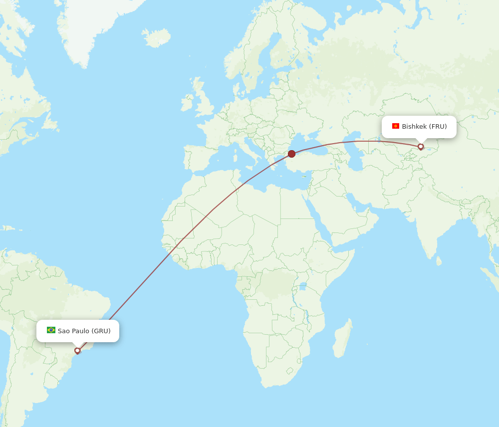 GRU-FRU flight routes