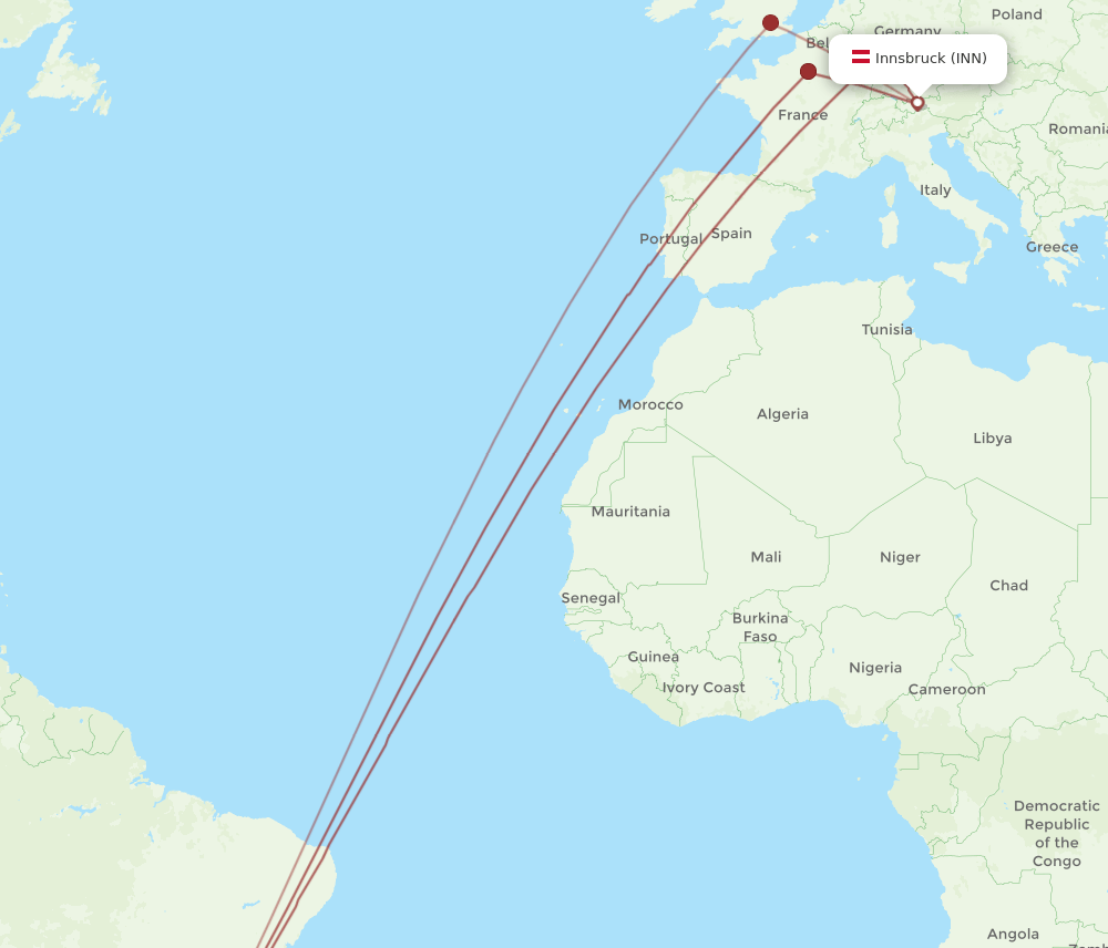 GRU-INN flight routes