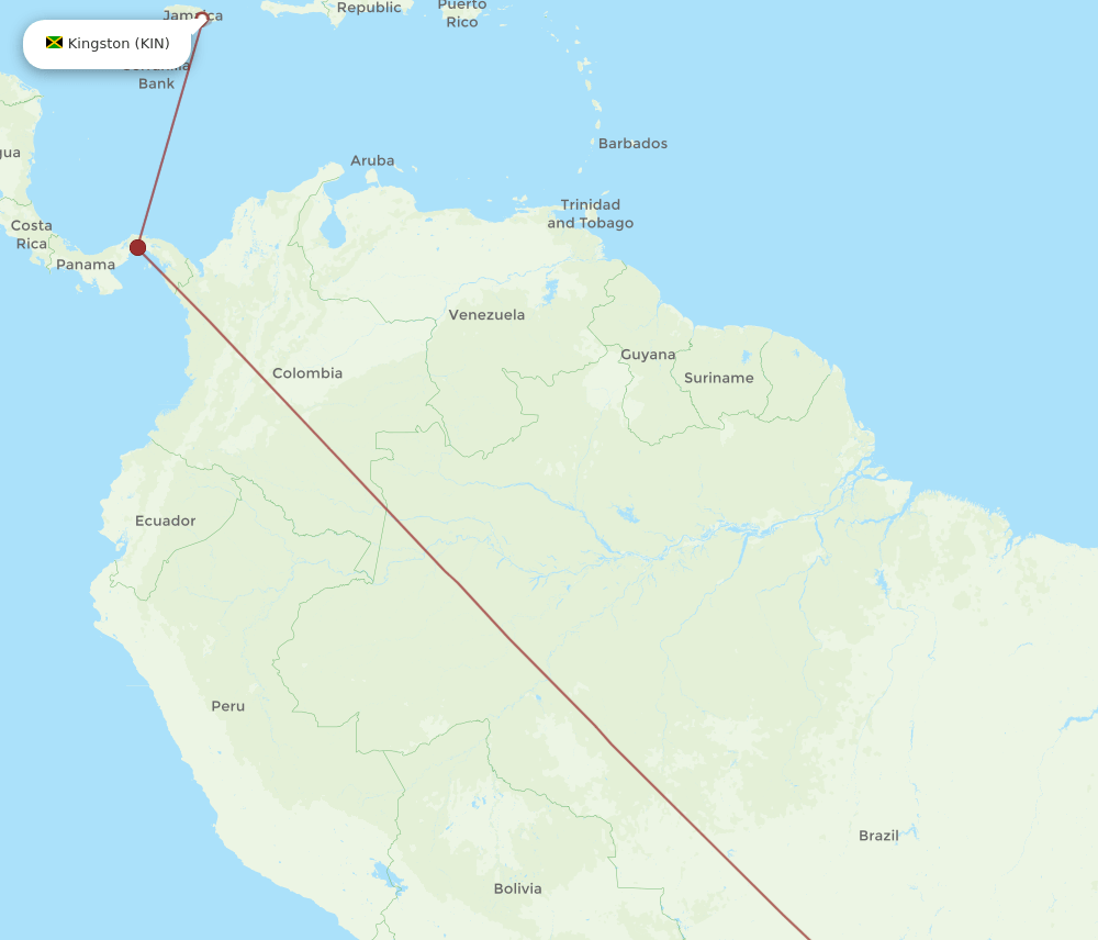 GRU-KIN flight routes