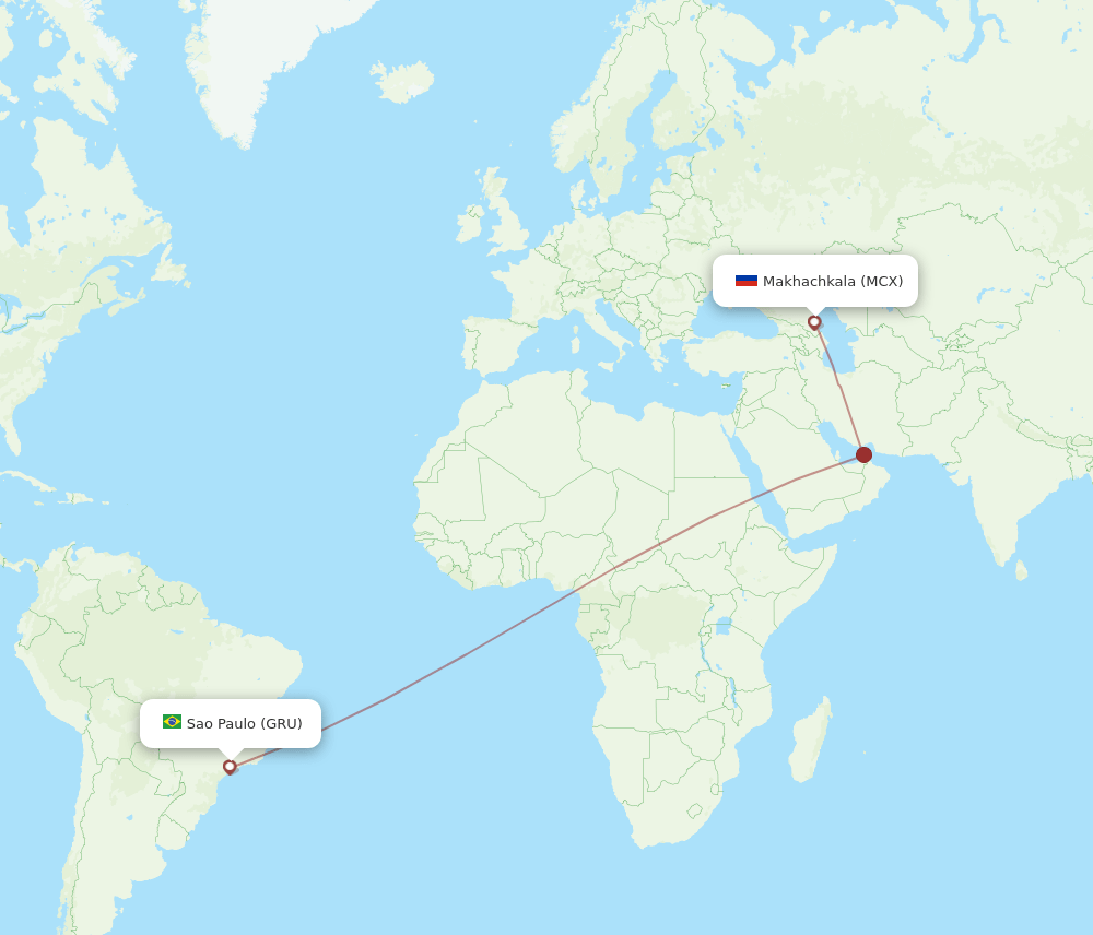GRU-MCX flight routes