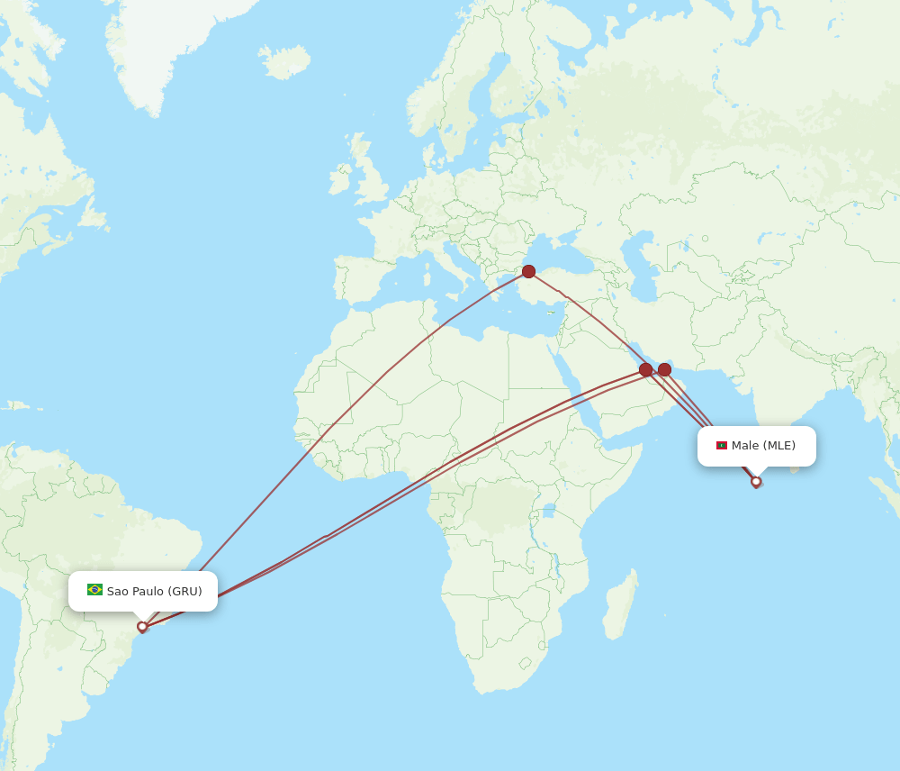 GRU-MLE flight routes