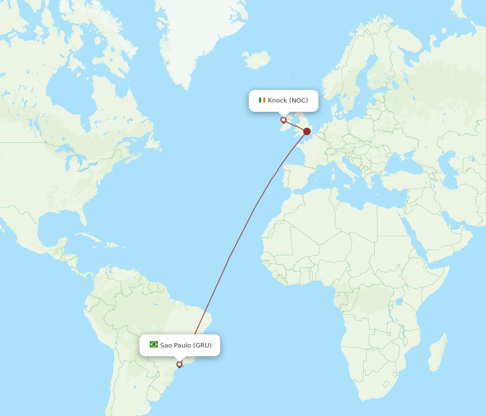 GRU-NOC flight routes