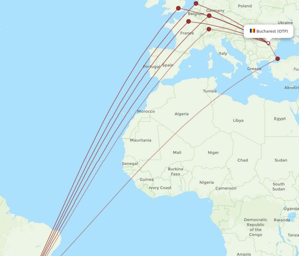GRU-OTP flight routes