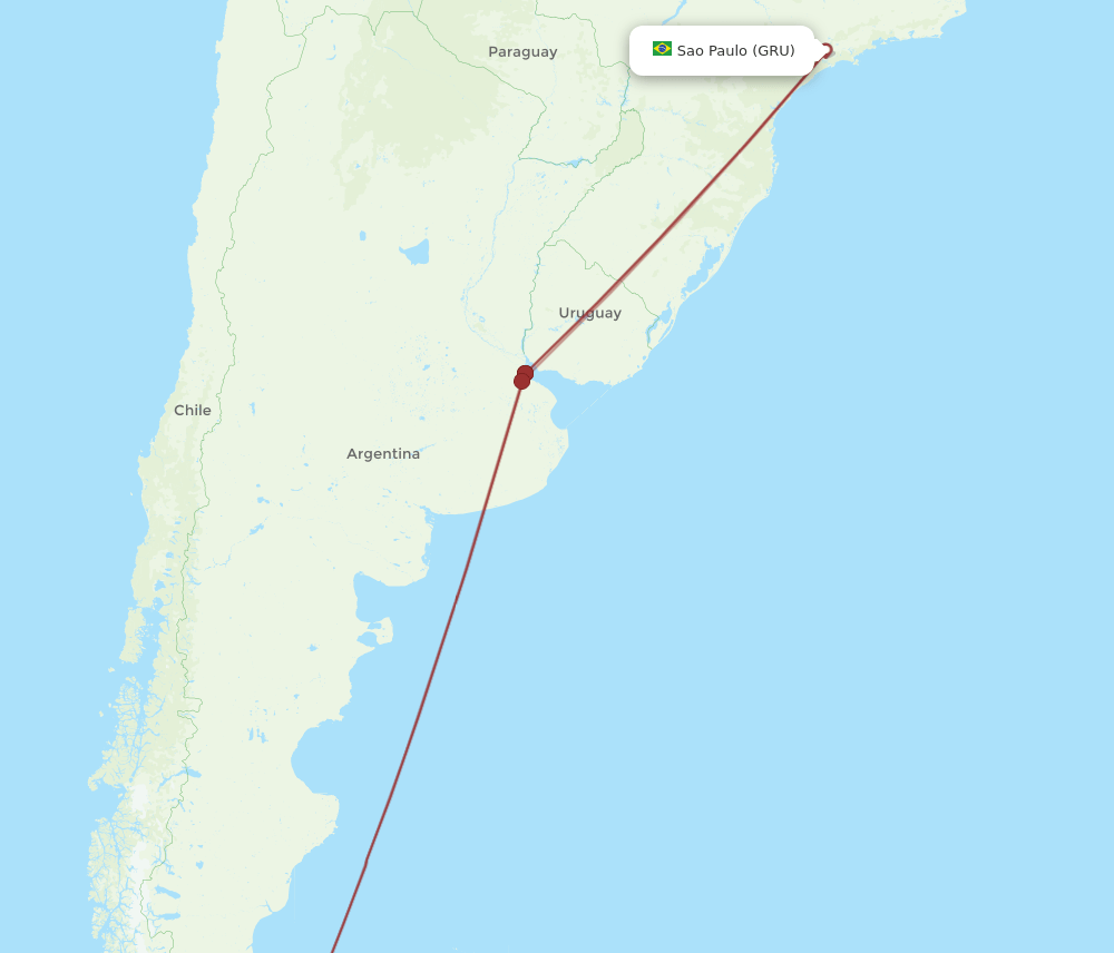 GRU-RGA flight routes