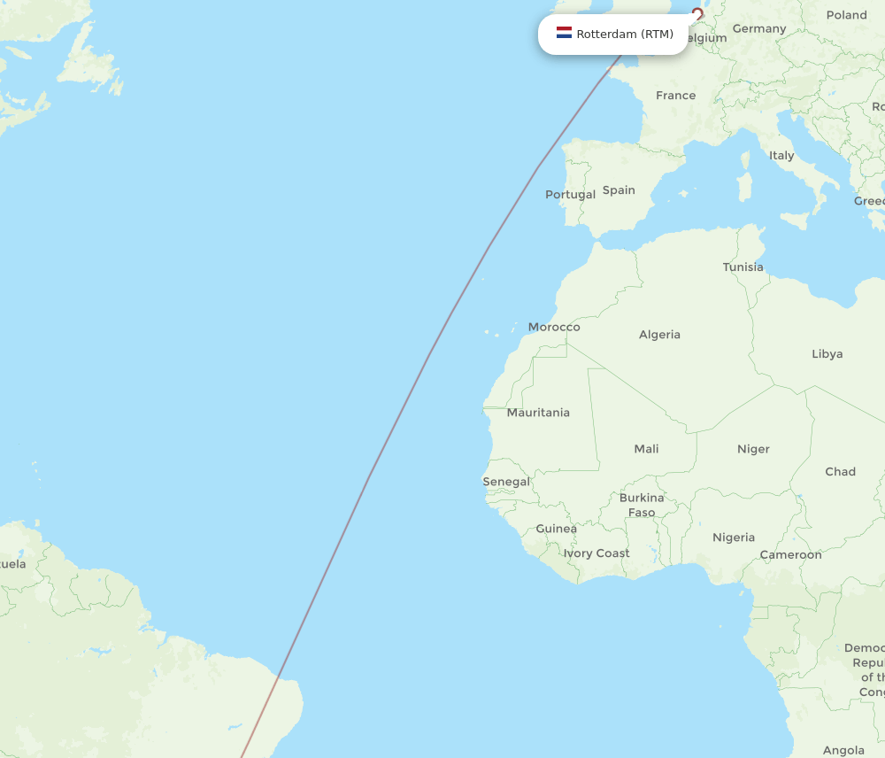 GRU-RTM flight routes