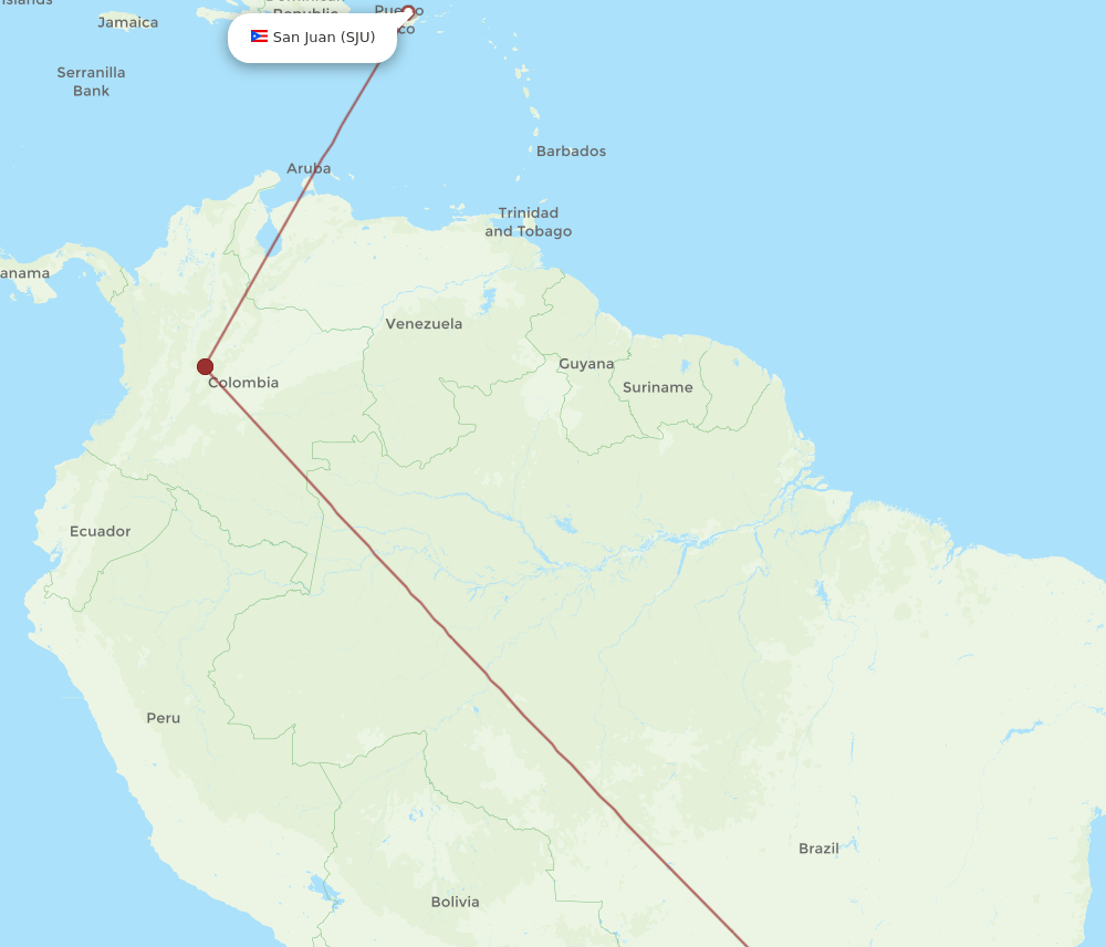 GRU-SJU flight routes