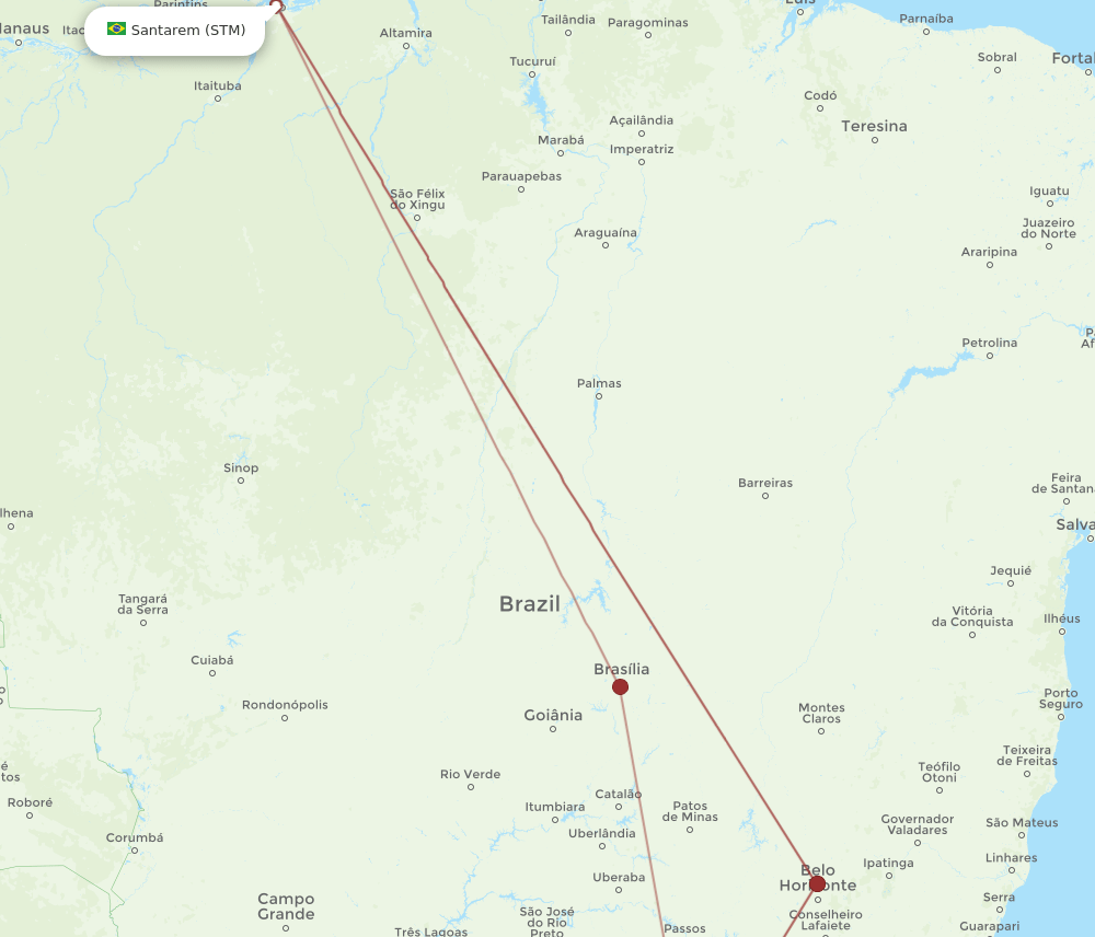 GRU-STM flight routes