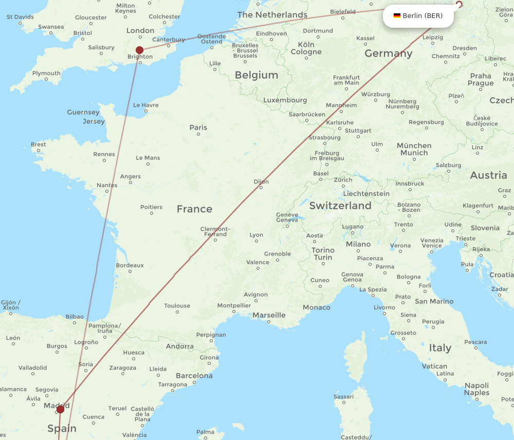 GRX-BER flight routes