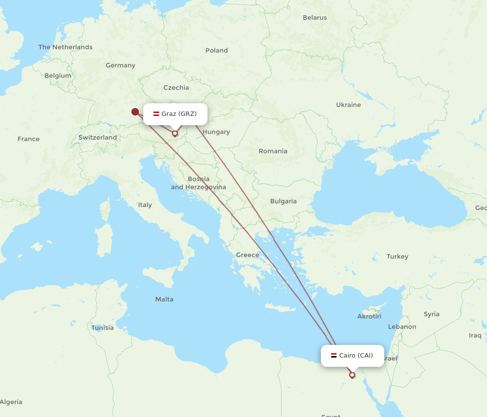 GRZ-CAI flight routes