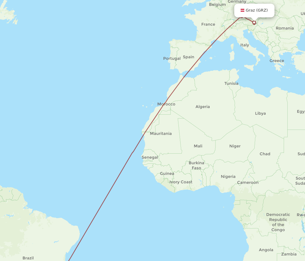 GRZ-GIG flight routes