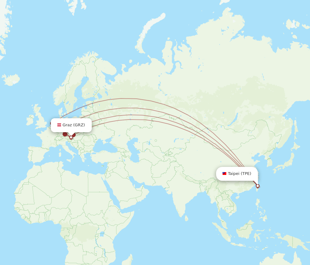 GRZ-TPE flight routes
