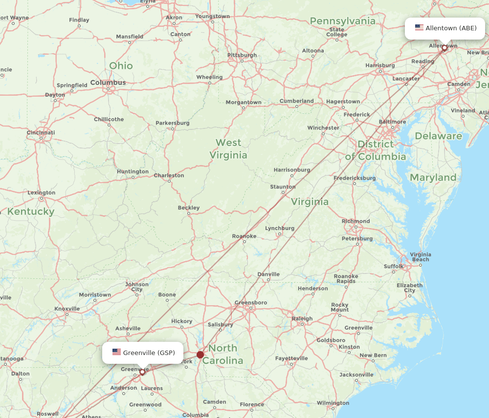 GSP-ABE flight routes