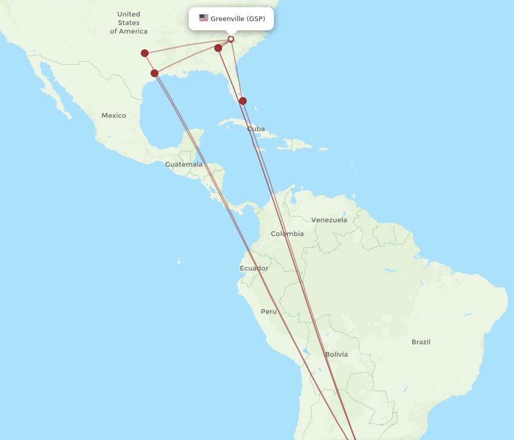 GSP-EZE flight routes