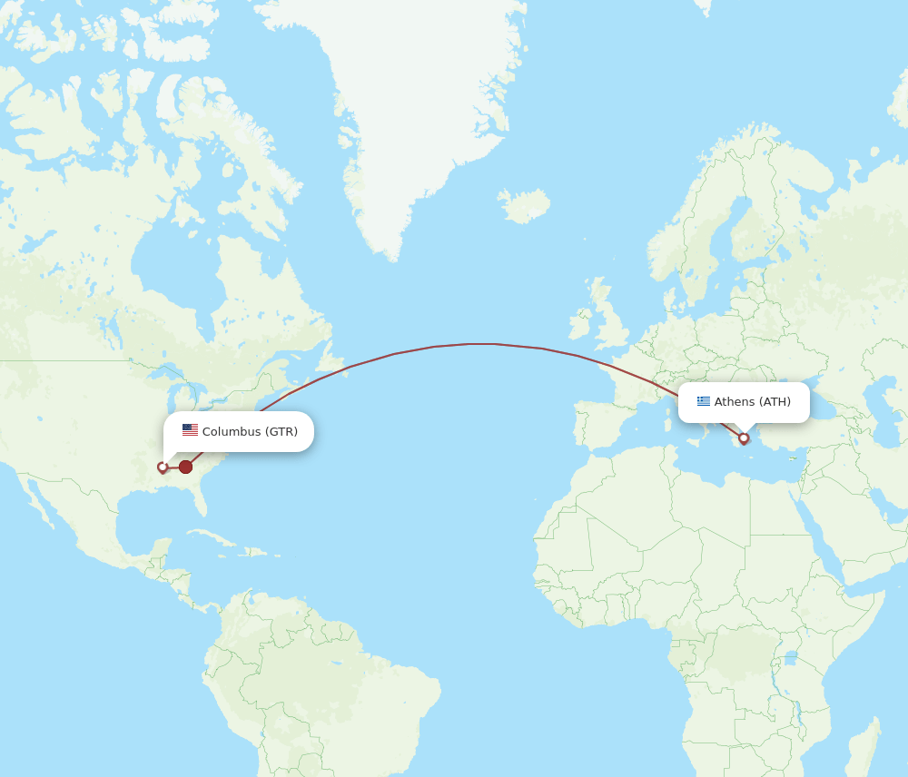 GTR-ATH flight routes