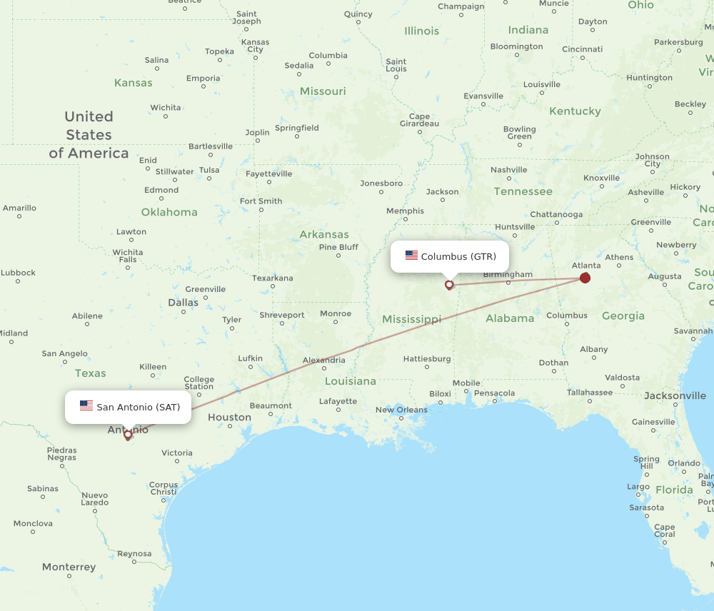 GTR-SAT flight routes