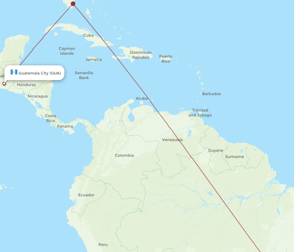 GUA-BSB flight routes