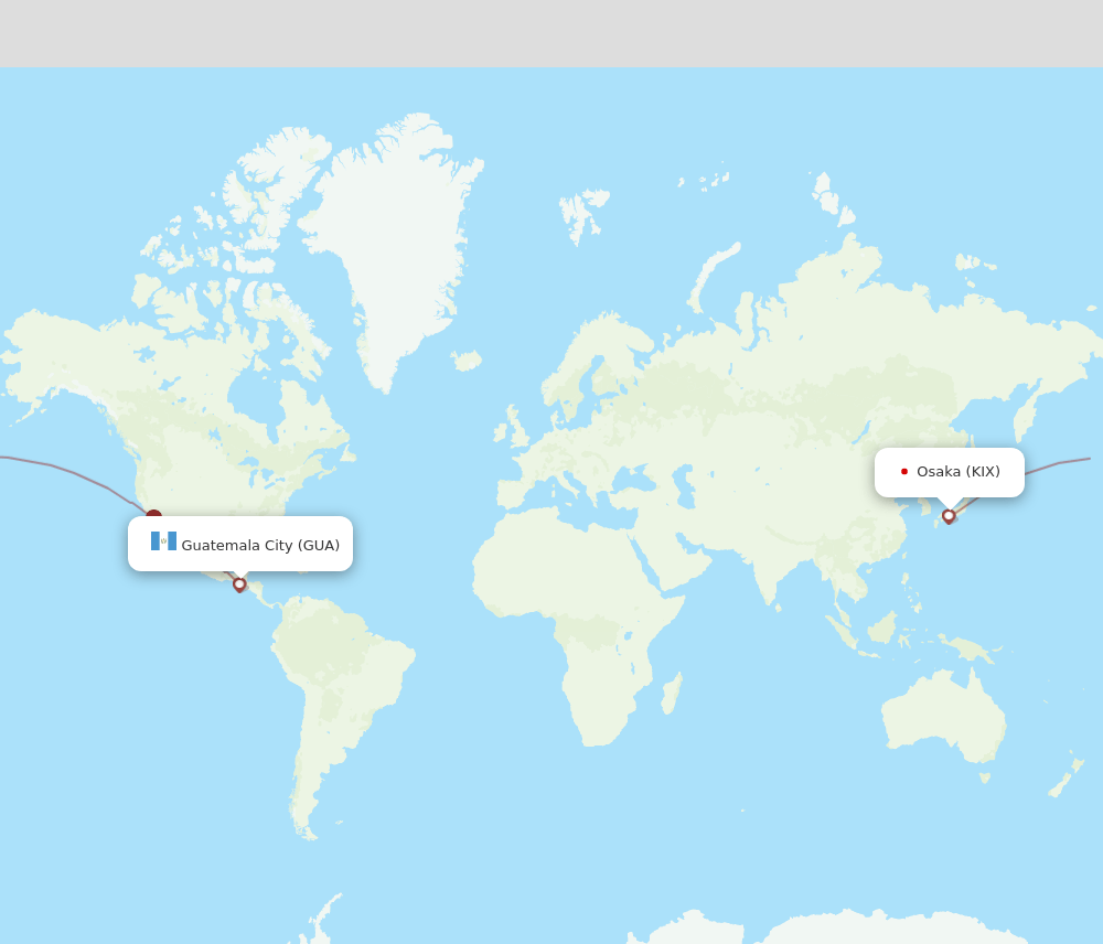 GUA-KIX flight routes