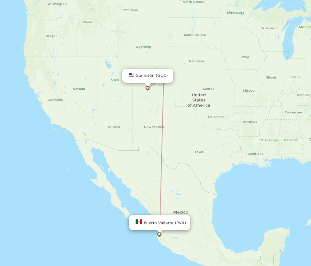 GUC-PVR flight routes