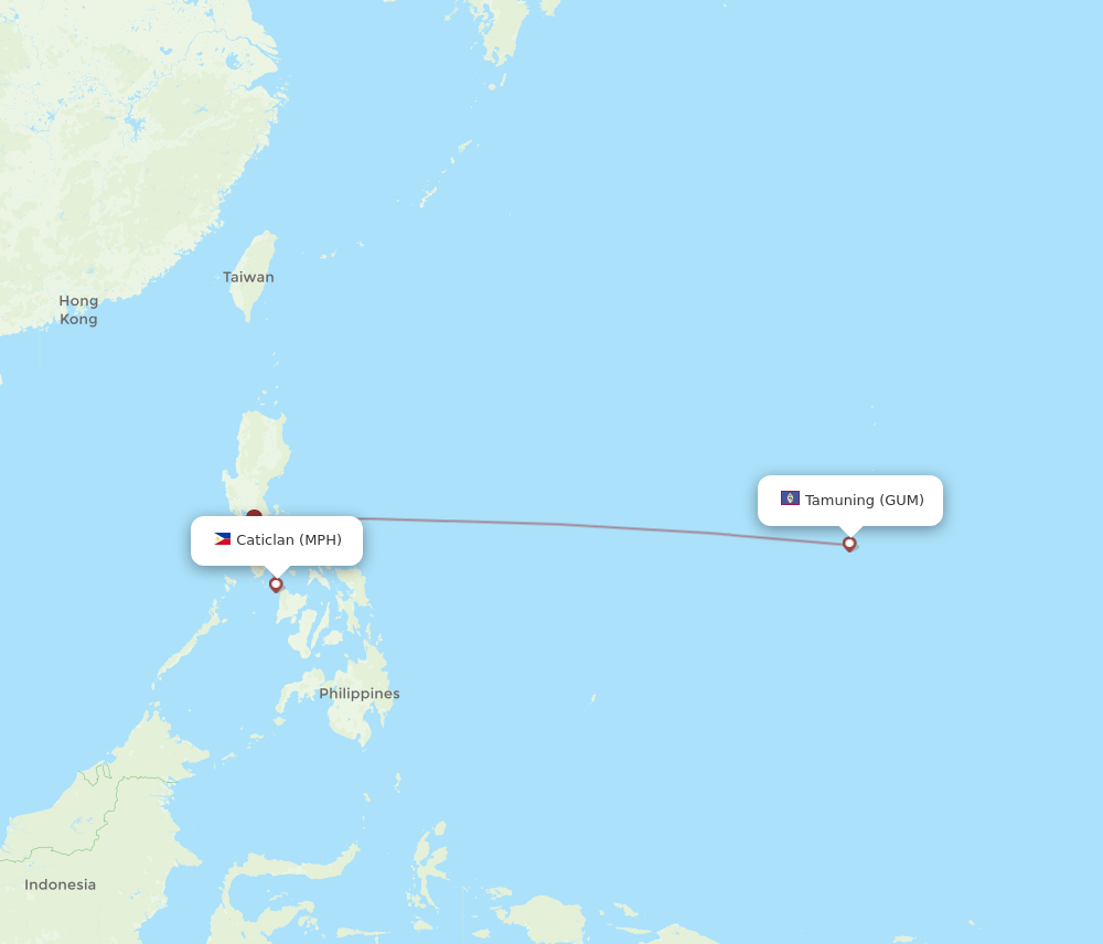 GUM-MPH flight routes