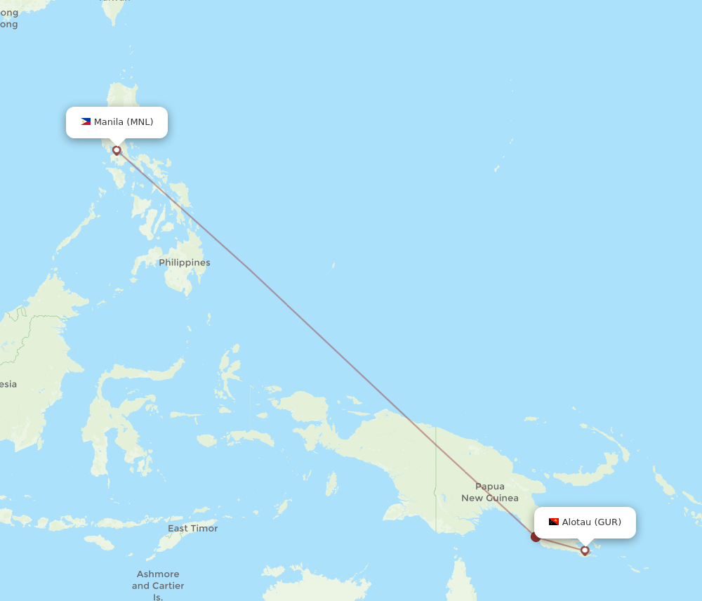 GUR-MNL flight routes