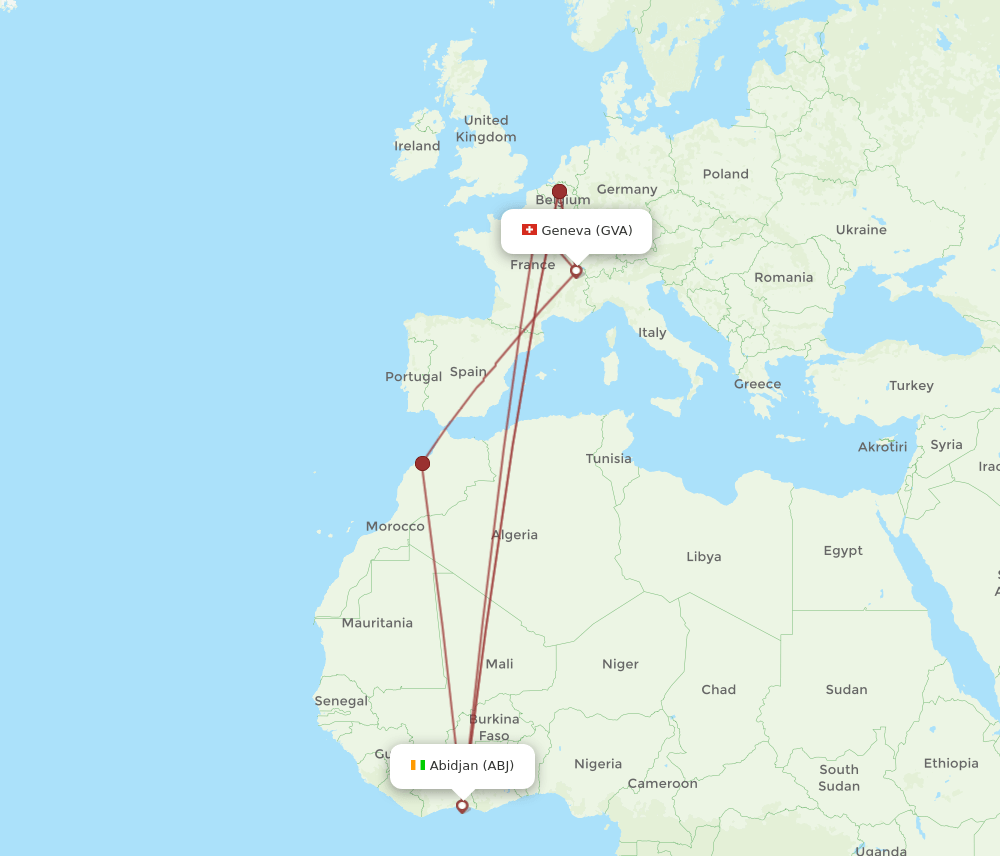 GVA-ABJ flight routes
