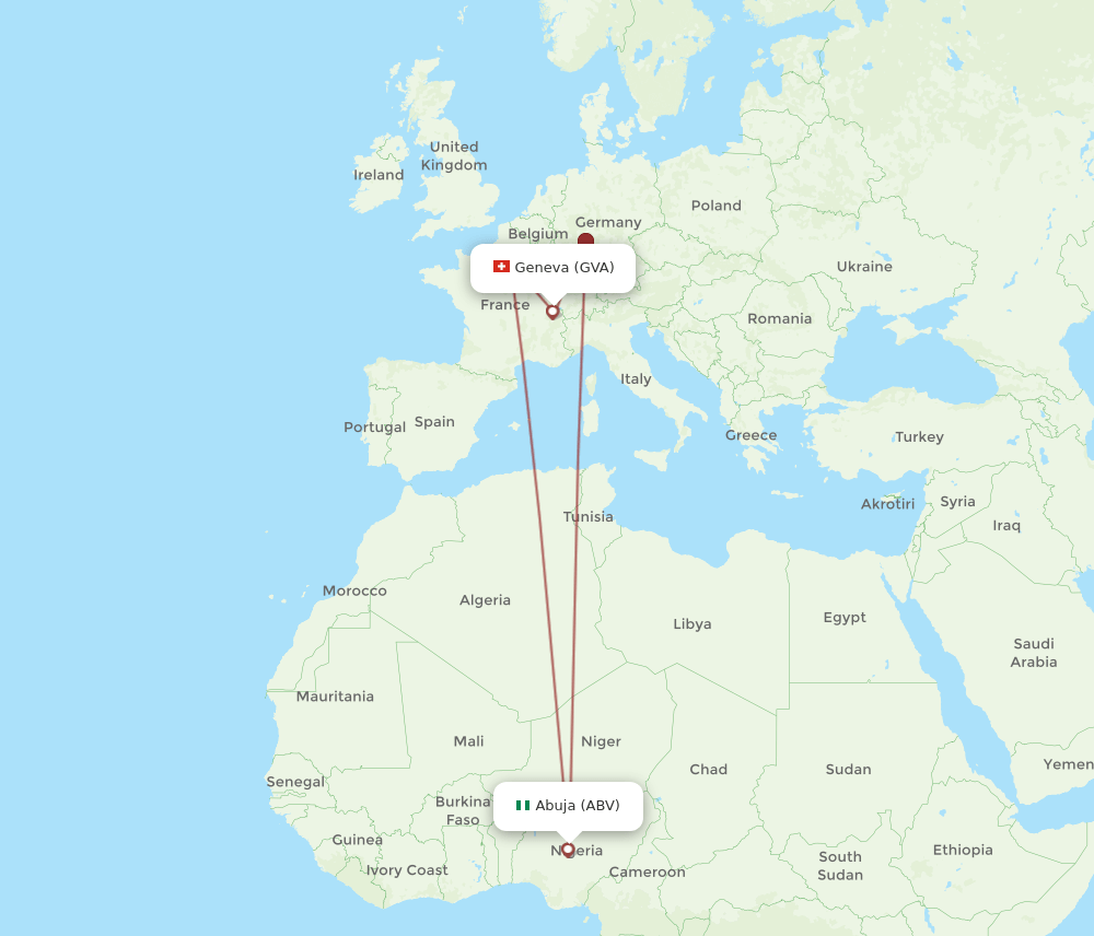 GVA-ABV flight routes
