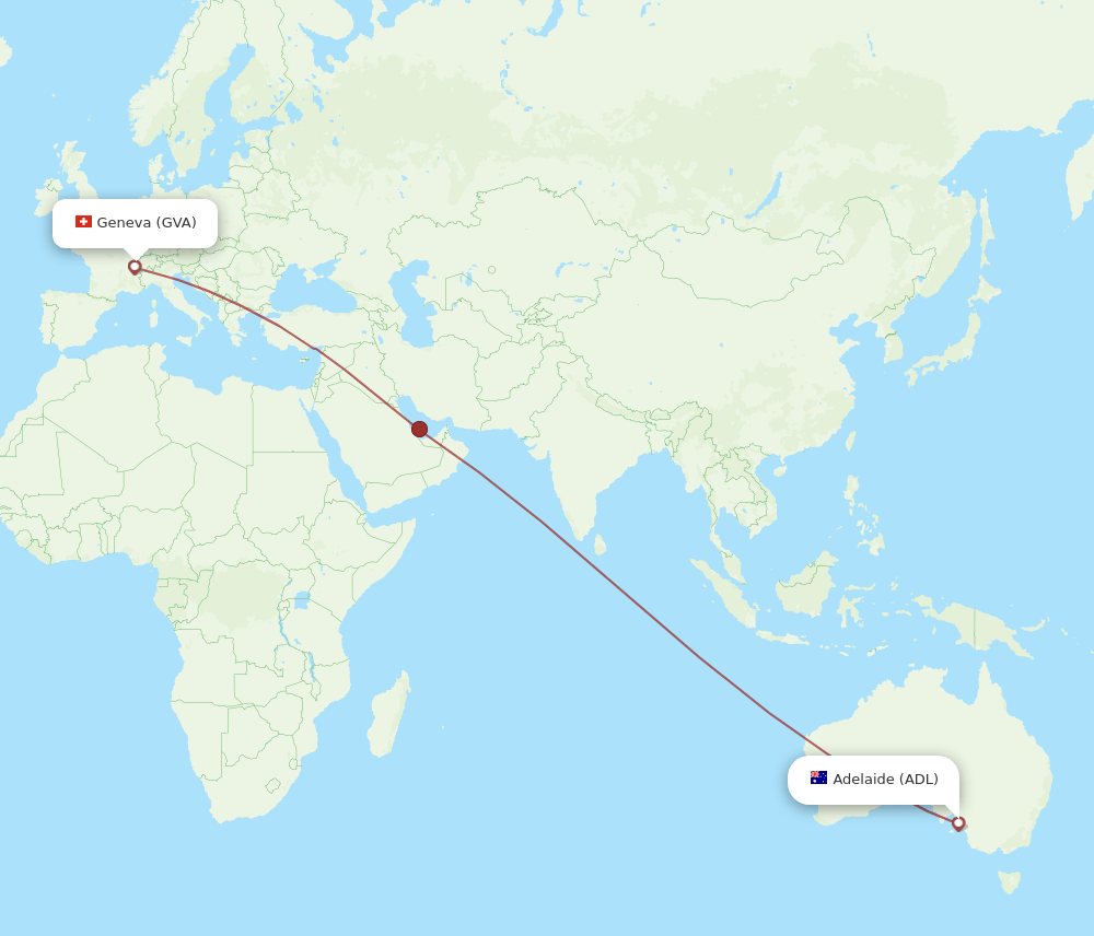 GVA-ADL flight routes