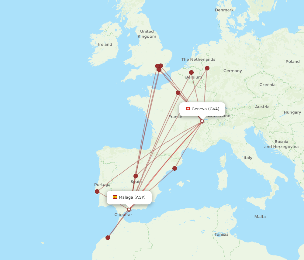 GVA-AGP flight routes
