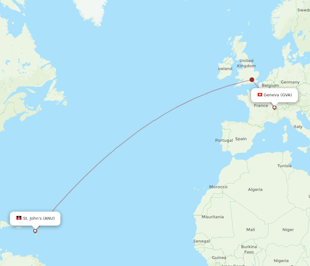 GVA-ANU flight routes