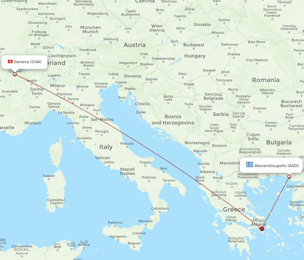 GVA-AXD flight routes