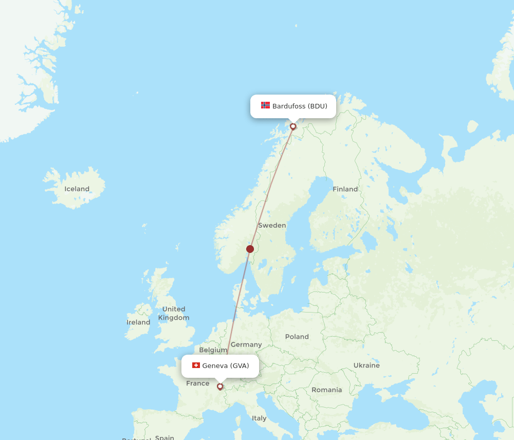 GVA-BDU flight routes