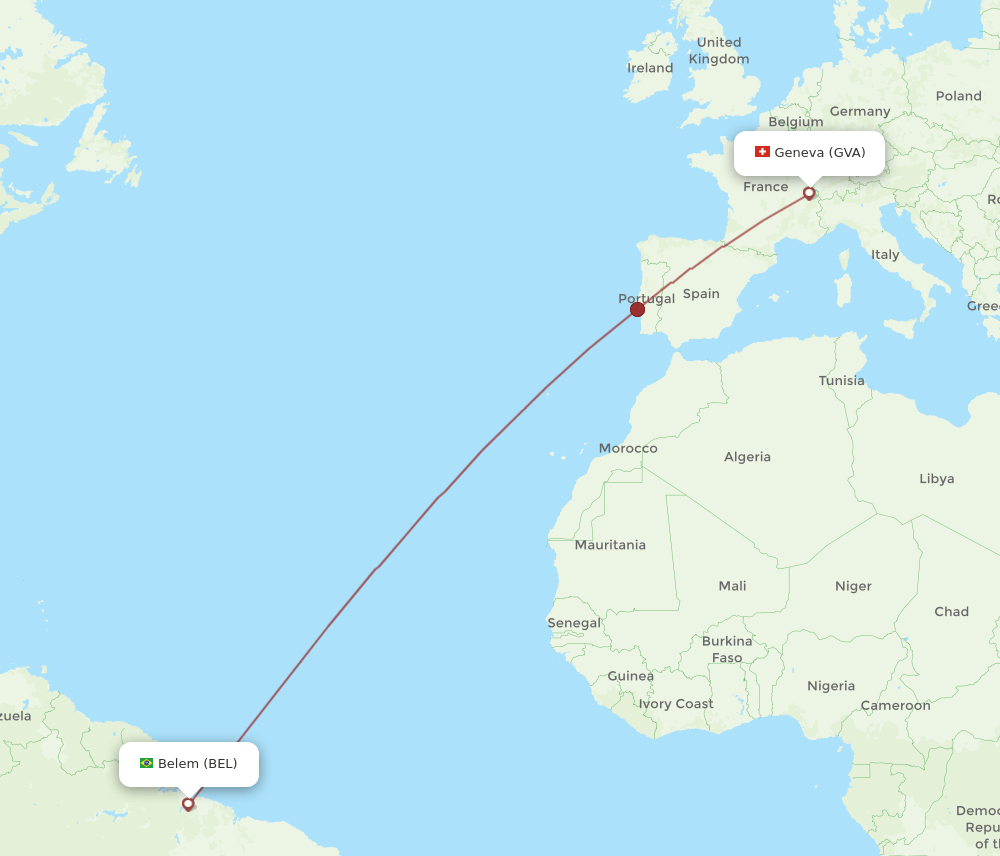 GVA-BEL flight routes