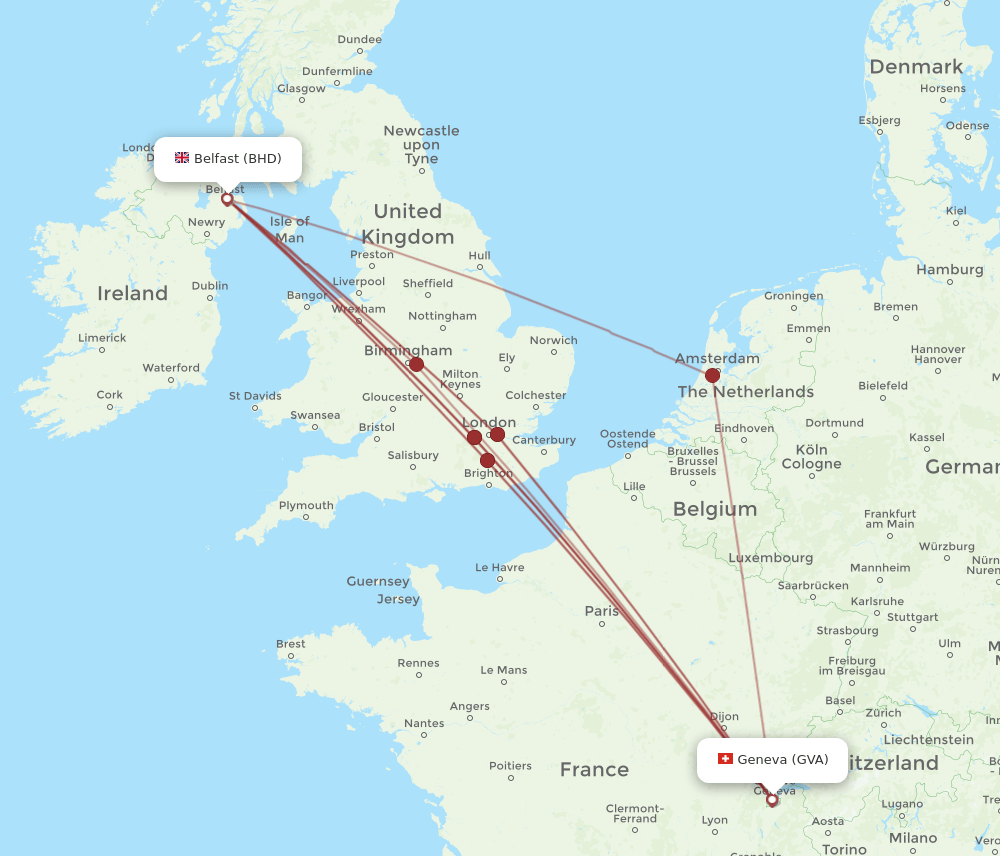 GVA-BHD flight routes