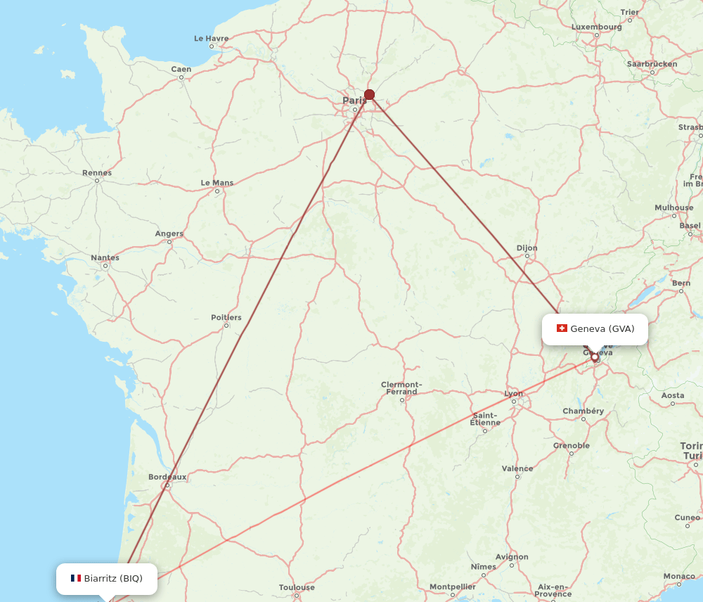 GVA-BIQ flight routes