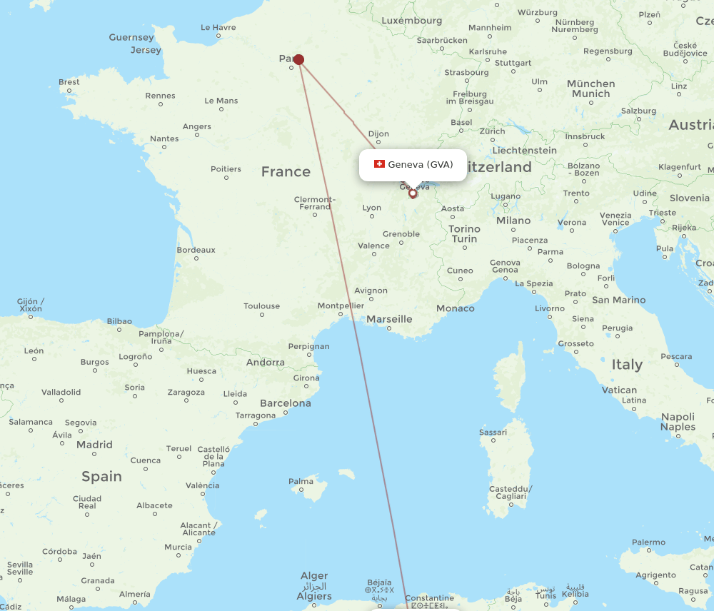GVA-BLJ flight routes