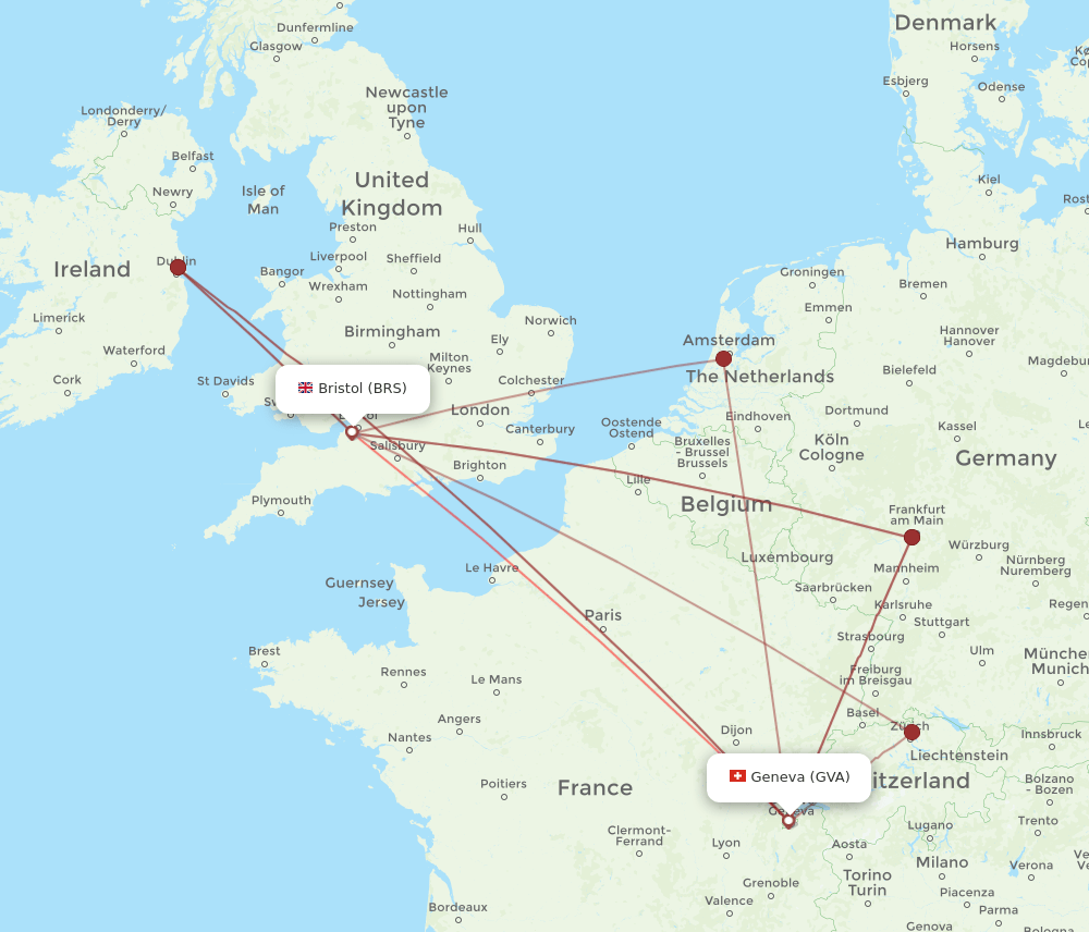 GVA-BRS flight routes
