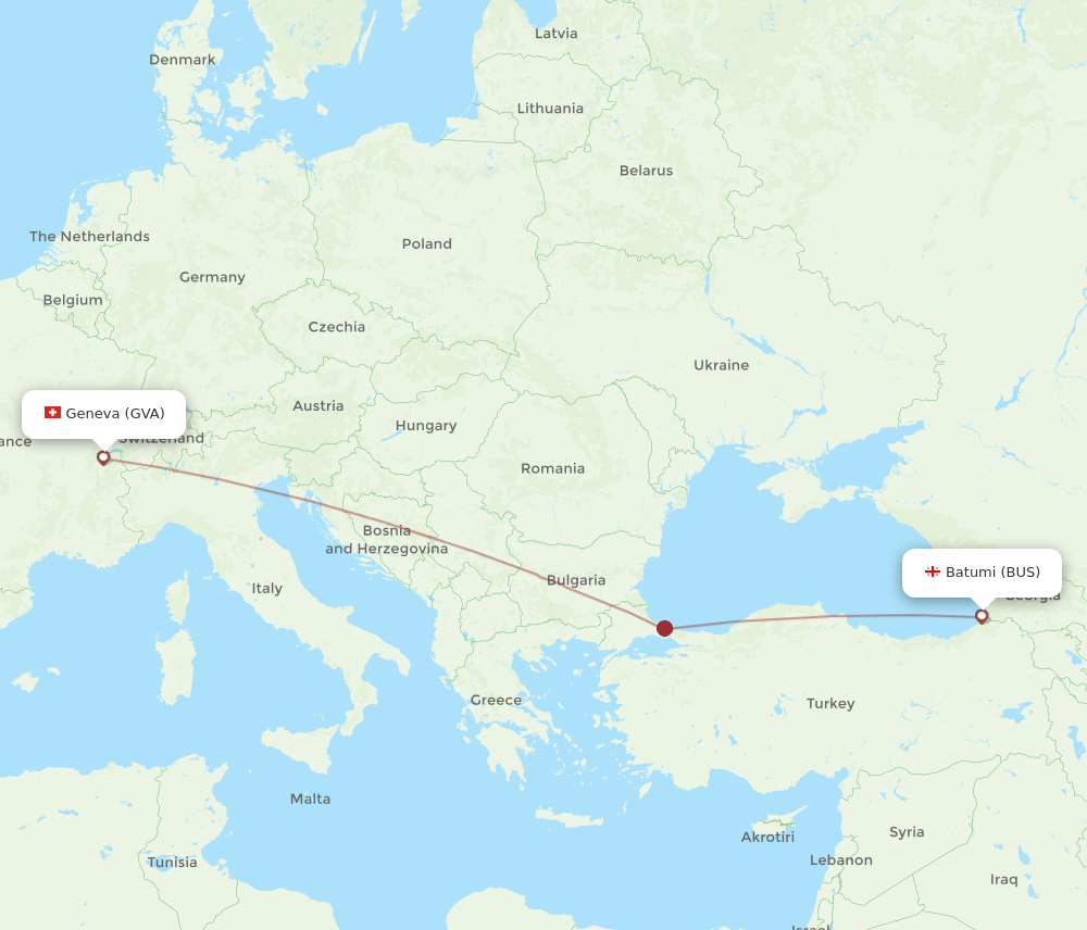 GVA-BUS flight routes